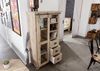 Vitrinenschrank Schrank 100x175 1 Tür 3 Schubladen Mango Holz massiv geweißt Bild 4