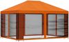 vidaXL Garten Pavillon mit Seitenwänden 4 x 3 m Orange 900393 Bild 3
