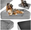 tectake Hundematte Orthopädisches Hundebett, mit abnehmbarem, wasserdichtem Plüschbezug Bild 5