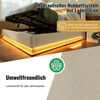 Polsterbett, mit Smart-LED, Mehrfach-Ladestation & Hydraulikstauraum, 160x200 cm, Beige, mit Matratze Bild 5