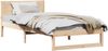 vidaXL Bettrahmen mit Kopfteil Natur 75 x 190 cm Massives Kiefernholz 873298 Bild 2