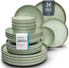 PURE LIVING INTERIOR DESIGN Geschirr-Set Steingut Geschirrset 6 Personen Rustic 24 tlg. TESTSIEGER, Hochwertige (24-tlg), 6 Personen, Steingut, Authentischer Landhausstil, Reaktive Glasur – jedes Stück ein Unikat,… Bild 5