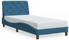 vidaXL Bettgestell mit LED ohne Matratze Blau 90x190 cm Samt 3213829 Bild 5