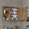 Roomart ADA Badmöbel – nur Spiegelschrank - H 45 x B 16 x T 60 cm • Weiß-Eiche Bild 2