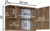 Roomart ADA Badmöbel – nur Spiegelschrank - H 45 x B 16 x T 60 cm • Weiß-Eiche Bild 5