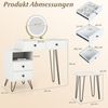 Schminktisch Set mit Hocker & Beleuchtung & Steckdose & Drehbarer Spiegel Kosmetiktisch Bild 2