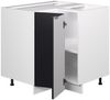 Eckunterschrank Fame-Line Schwarz gestreift 80.5 cm ohne Arbeitsplatte Vicco Bild 4