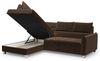 Ecksofa Schlafsofa Sofa MARNO in Stoff Vogue Braun Ottomane Links Bild 2