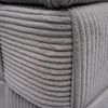 Hocker HWC-Q47, Sitzhocker Ottomane Polsterhocker Pouf, Deckel Staufach Stoff Cord (260g/m²) 43 x 40 x 40 cm ~ dunkelgrau Bild 5