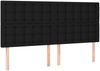vidaXL Boxspringbett mit Matratze Schwarz 180x200 cm Stoff 3136935 Bild 5