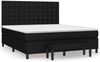 vidaXL Boxspringbett mit Matratze Schwarz 180x200 cm Stoff 3136935 Bild 2