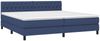 vidaXL Boxspringbett mit Matratze Blau 200x200 cm Stoff, Härtegrad: H2 [3140327] Bild 3