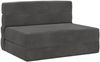 vidaXL Klappsofa Bett Dunkelgrau 100 x 80 x 60 cm Stoff 900110 Bild 2