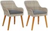 vidaXL Gartenstuhl 2 pcs Hellgrau 62,5 x 55 x 82 cm Poly-Rattan 42006216 Bild 2