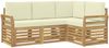 vidaXL Sofagarnituren 4 pcs Weiß und Creme 190 x 130,5 x 73 cm 3391755 Bild 2