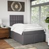 vidaXL Boxspringbett mit Matratze Grau 120x200 cm Kunstleder 3290718 Bild 3
