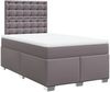 vidaXL Boxspringbett mit Matratze Grau 120x200 cm Kunstleder 3290718 Bild 2