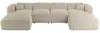 Vente-unique - POGNI Sofa StoffStoff Beige - B 166 cm x H 73 cm x L 356 cm Bild 3