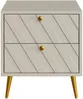 Vente-unique - TEODA Bedside table Holz, Platte Beige - B 49,5 cm x H 40 cm x L 45 cm Bild 3