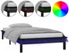 Massivholzbett mit LEDs Schwarz 90x200 cm [820595] Bild 2