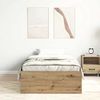 vidaXL Bettgestell ohne Matratze Artisan-Eiche 100x200cm Holzwerkstoff 3328821 Bild 3
