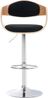 CLP 2er Set Barhocker Kingston Stoff drehbar mit Höhenverstellung,natura/schwarz Bild 2