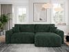 MKS Meble 'Nelson' Ecksofa mit Schlaffunktion und Bettkasten, L-form, Grün, Cord Bild 2