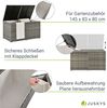 Juskys Polyrattan Auflagenbox Ikaria 950 L Grau Bild 4