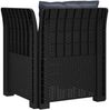 vidaXL 1-Sitzer Sessel mit Kissen Rattan-Look PP Anthrazit 8011871 Bild 4