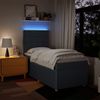 vidaXL Boxspringbett mit Matratze Blau 100x200 cm Stoff 3294273 Bild 5