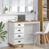 vidaXL Schreibtisch ASKIM Weiß 95 x 40 x 75 cm Massives Kiefernholz 4105450 Bild 4