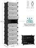 Songmics Schuhregal mit 10 Ebenen, Steckregal, Regalsystem, Schuh-Organizer, DIY-Regal, mit Tür, aus PP-Kunststoff, schwarz LPCDE10HV1 Bild 3