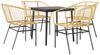 vidaXL 5-teiliges Garten-Esszimmerset Braunes Polyrattanglas 3334493 Bild 2