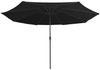 vidaXL Sonnenschirm mit Metall-Mast 390 cm Schwarz 47384 Bild 3