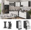 Küchenunterschrank R-Line Weiß Landhaus 40 cm AP Marmor Vicco Bild 2
