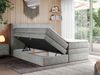 Boxspringbett, Polsterbett, Bett, Schlafzimmer - ERNI-KING - 200x200cm - Hellgrau Stoff - H4 Bild 2