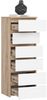 Raumhirsch Furniture Kommode mit 6 Schubladen 40 cm breit Holz Schrank, (viele Farbvarianten - Maße: 109 x 40 x 35 cm) - Hochwertig & stabil Bild 3