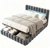 Gdood Polsterbett Stauraumbett Doppelbett LED (Type-C + USB, Hydraulisch hebbarer Stauraum), Mit Bettkasten, LED-Beleuchtung, USB-Anschluss, 180x200 cm Bild 4