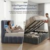 Gdood Polsterbett Stauraumbett Doppelbett LED (Type-C + USB, Hydraulisch hebbarer Stauraum), Mit Bettkasten, LED-Beleuchtung, USB-Anschluss, 180x200 cm Bild 3