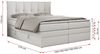 Boxspringbett 7-Zonen Taschenfederkernmatratze und Topper - PREMIUM-10-KING - 140x200cm - Weiß Kunstleder - H3 Bild 5