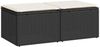 vidaXL 2-tlg. Garten-Sofagarnitur mit Kissen Schwarz Poly Rattan 3328679 Bild 2