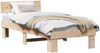 vidaXL Bettrahmen mit Kopfteil Natur 80 x 200 cm Massives Kiefernholz 872587 Bild 2