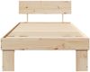 vidaXL Bettrahmen mit Kopfteil Natur 80 x 200 cm Massives Kiefernholz 872587 Bild 5