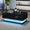 MODFU Couchtisch mit Hochglanz-Oberfläche (Satztisch, Wohnzimmertisch, Beistelltisch, 1-St, mit 2 Schubladen), mit LED-Beleuchtung, gesteuert über eine mobile App Bild 3