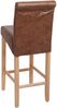 2er-Set Barhocker HWC-C33, Barstuhl Tresenhocker, Holz ~ Wildlederimitat, helle Beine, Stoff/Textil Bild 5