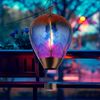 LED Solarleuchte, Heißluftballon-Design, Glas, Feuer-Effekt Bild 2