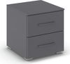 rauch Aditio Box, Nachttisch, 2 Schubladen, mit Softclose-Funktion, Farbe Grau metallic, BxHxT 40x42x42cm Bild 3