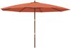 Sonnenschirm, Gartenschirm mit Holzmast Terrakotta 400x273 cm Bild 2