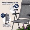 Casaria Gartenstühle 4er Set Grau Melange Klappbar 7-fach Verstellbar Bild 4