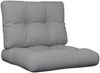 vidaXL Palettenkissen 2-tlg. Grau Stoff, 60 x 60 x 12 cm, 60 x 40 x 12 cm Bild 2